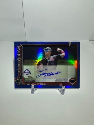 Slade Caldwell 2025 Topps Pro Debut AUTO Blue Foil /150 D'backs #PD-184 RC