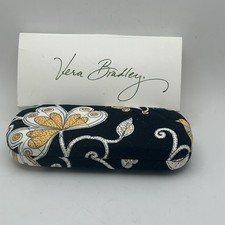 New Vera Bradley Authentic Hard Eyeglass Case YELLOW BIRD Magnetic Close