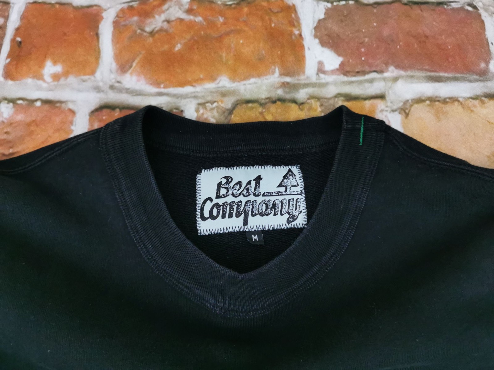Best Company Vintage Knitted Tennis Sweater Pullover England Size M Black image 6