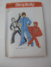 Vintage Halloween Costume Sewing Patterns Simplicity 6696 jumpsuit. Sz 7-8 T 