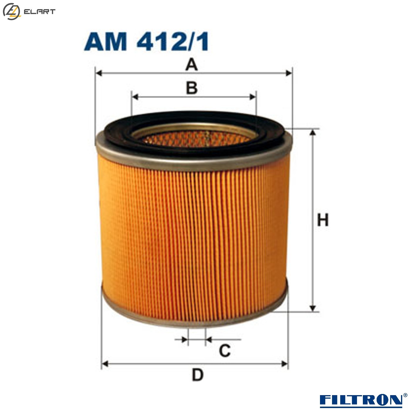 AIR FILTER AM 412/1 FOR KIA S2 2.2L SC 2.4L 4cyl CERES PlatformChassis