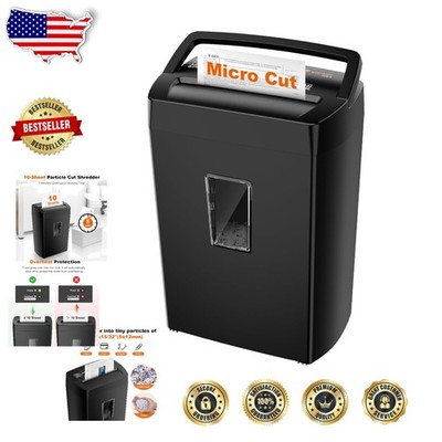 Pro 10-Sheet Micro Cut Shredder: P-4 Security, Credit Card Shredding, 5.5 Gal