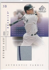 JEFF CIRILLO 2001 Upper Deck SP Game Used #JCI Authentic Jersey Patch Relic