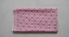 7 Yard White Pink Hand Block 100 Cotton Fabric NO TARRIF CHARGES 100 KK4