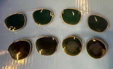 Vintage Green Clip On Glasses 70s