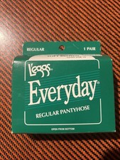 VTG 1997 Leggs EveryDay Sheer Toe Size M Soft Brown Regular Pantyhose NIB