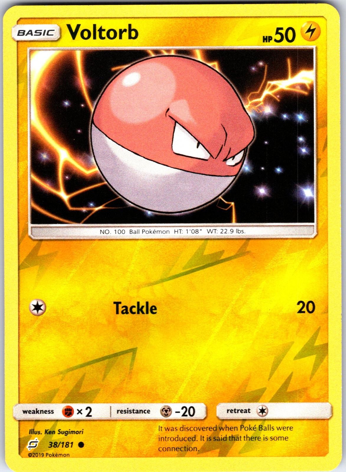 Voltorb 38/181 Common Team Up Pokemon Reverse Holo Near Mint