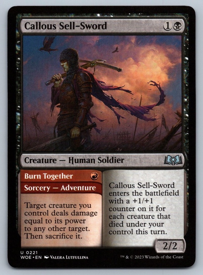Callous Sell-Sword #221 Wilds of Eldraine Magic: The Gathering MTG - NM