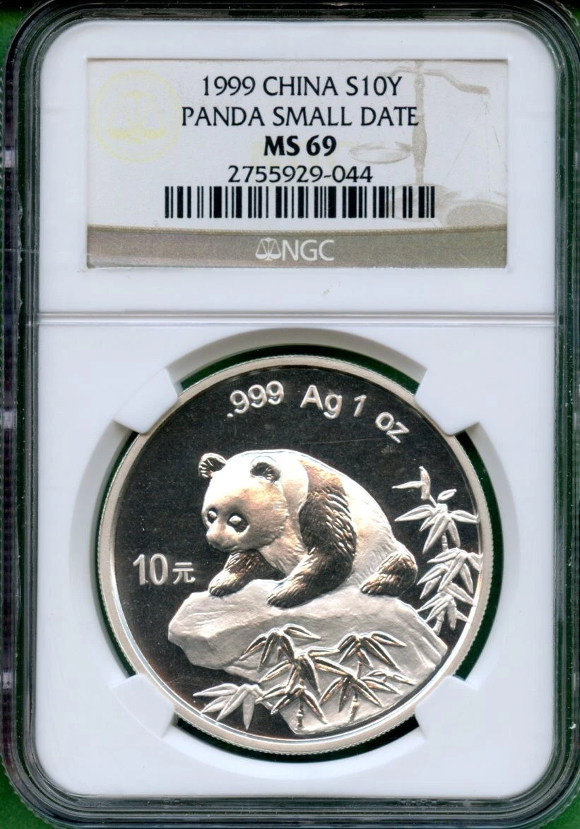 Chinese Panda NGC Grade MS 69 1 oz Precious Metal Content per Unit