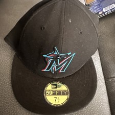 Miami Marlins New Era Authentic On-Field 59FIFTY Fitted Hat Black U5