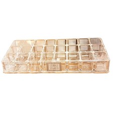Storage Squared Acrylic Multi-Slot Small Makeup Organizer Clear Used