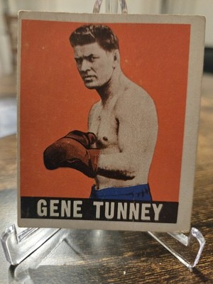 Nice! Original 1948 LEAF Boxing Card ~ #73 GENE TUNNEY ~ Knockout Bubble Gum