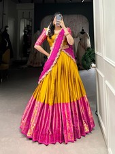 NEW DESIGNER GEORGETTE LEHENGA CHOLI WITH EMBROIDERY AND SEQUENCE WORK FOR WOMEN