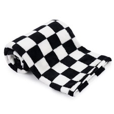 Plush Checkered Baby Blanket for Boys Girls Nursery, 30" 40" Warm Short Fleec...
