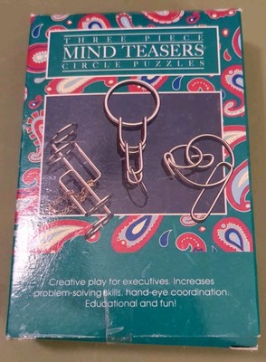 Three Piece Mind Teasers Circle Puzzles