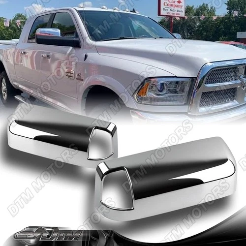 For 2010-2018 Dodge Ram 2500 3500 Chrome Side Mirror Cover W/Turn Signal Cut out