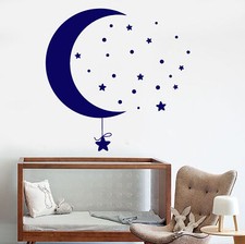 Vinyl Wall Decal Moon Stars Art Children's Room Decor Stickers 1229ig