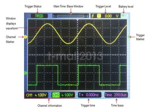 Hantek Handheld Oscilloscope 2D72 2CH 70MHz + Multimeter + 25M Signal Generator - Picture 8 of 8