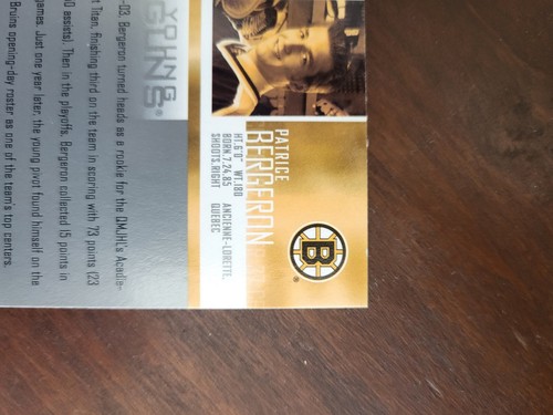 PATRICE BERGERON  #204 YOUNG GUNS ROOKIE CARD **BOSTON BRUINS** - Picture 8 of 11