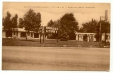 Bowling Green MO Meyer's Modern Court Postcard Missouri