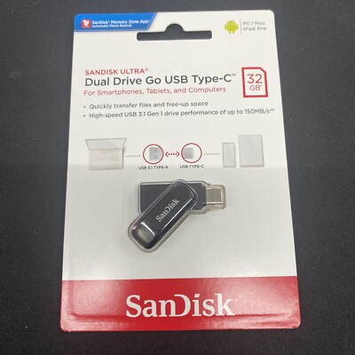 SanDisk Ultra Dual Drive Go USB Type-C 32GB (sdddc3-032g-a46) (sdddc3032ga46)