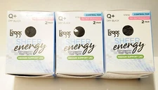 L'eggs Sheer Energy Control Top Pantyhose Sz Q+ Off Black 6 pr from El Salvador
