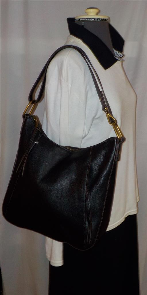 FOSSIL TALIA LEATHER HOBO Shoulder or Crossbody Bag BLACK (EUC***LK