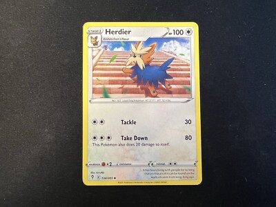 134/203 Herdier | Uncommon | Pokemon Sammelkarte SWSH07 Evolving Skies TCG