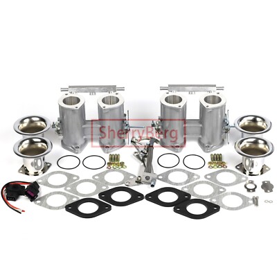 40mm Bore Throttle Body+ Linkage + Air Horns for Weber/Dellorto/Solex DCOE/DHLA