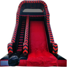 BBOL-037-25x15x20ft-Under 12ft platform/MEGA SLIDE - HYPER SLIDE - BLACK/RED  