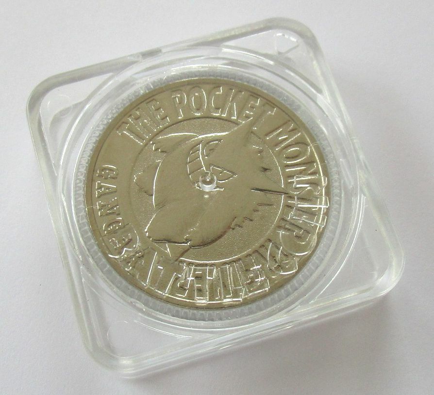 Pokémon Battle Coin Gengar Silver Retro Nintendo 1997 Made in