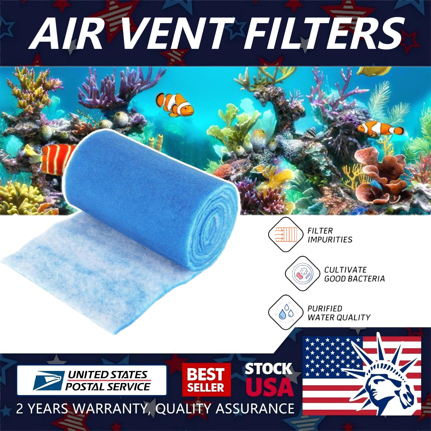 1 Pack 11sqft Electrostatic Air Vent Filters for Floors & Ceilings - Dust Reduction