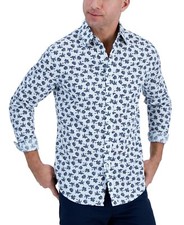 Club Room Mens Cotton Floral Button Down Shirt Size S