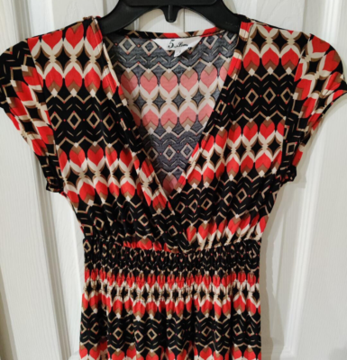 5th & Love Women's Geometric Maxi Dress Elastic Waist Size Small | eBay