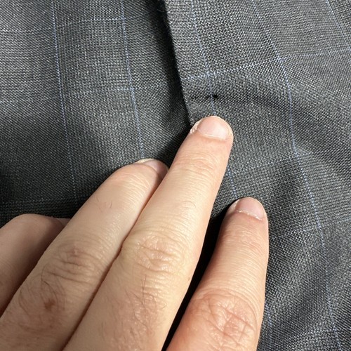 Brooks Brothers 1818 grau mit blauer Fensterscheibe Saxxon Herren 42R Anzug Wolle 36x29 - Bild 13 von 15