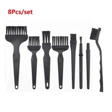 8Pcs ESD Plastic Black Brushs For PCB Motherboard Computer Clean Cleaning Dust