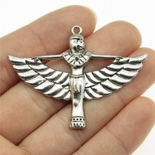 5PCS 42x56mm  Alloy Charm Winged Woman Egyptian Goodness Pendant EF3950