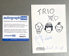 TRIO komplett signiert signed Autogrammkarte ...