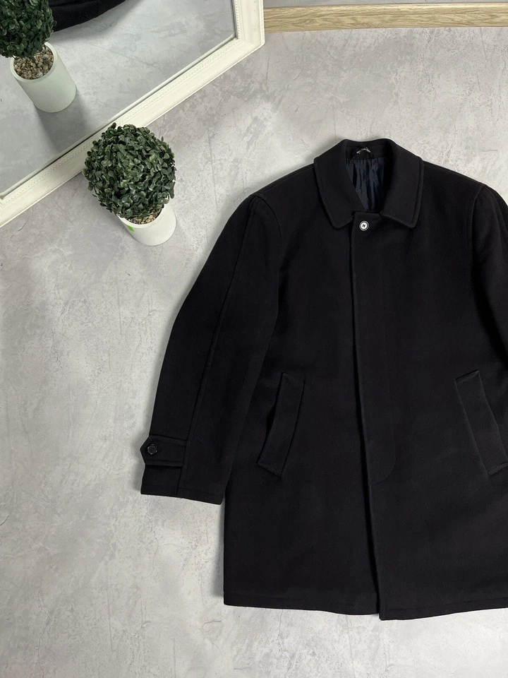 Винтажное мужское пальто из шерсти и кашемира Balmain размер 48 - Изображение 4 из 4