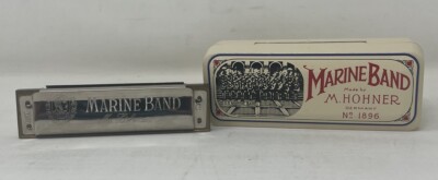 M Hohner Marine Band Harmonica Key of G w/ Case Made in Germany Music Instrument