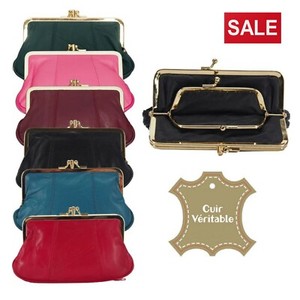 leather clasp wallet