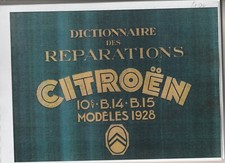 dictinnaire réparations citroen b14 1928