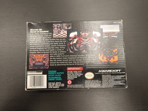 Secret Of Evermore Super Nintendo SNES Complet USA NTSC-U/C - Picture 2 of 8