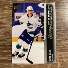 2021-22 UD Series 1 Base Young Guns #247 Kole Lind. - Vancouver Canucks