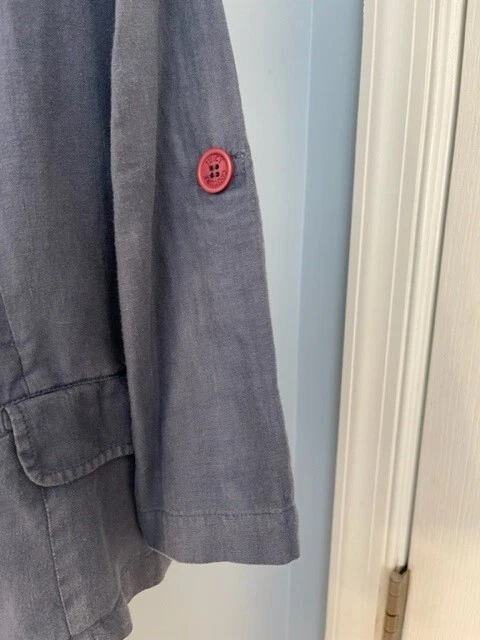 Blazer y Pantalones Juicy Couture Mujer 100% Lino Corbata Cintura Botón Talla 8 Foto 4 de 4