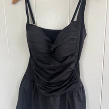 Rose Marie Reid Women One Piece Sweetheart Swimdress Black 2XL Black Swimsuit