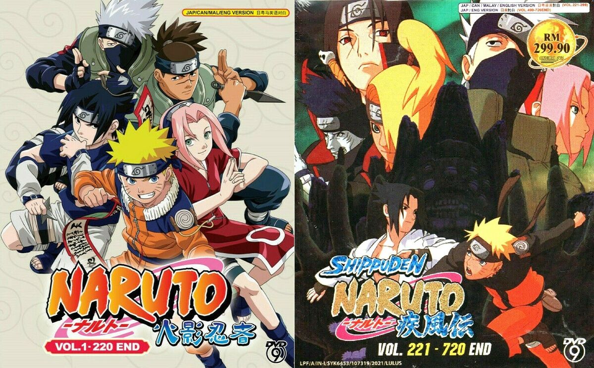 Naruto Shippuden Episodes 243 - 295 English Dubbed / Japanese