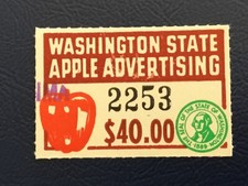 ICOLLECTZONE  US State Revenue Washington  FR26 Fruit Crop VF NH used