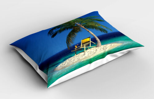 Kopfkissenbezug Modern Wohnzimmer Flauschig Strand Stuhl unter einer Palme - Bild 1 von 2