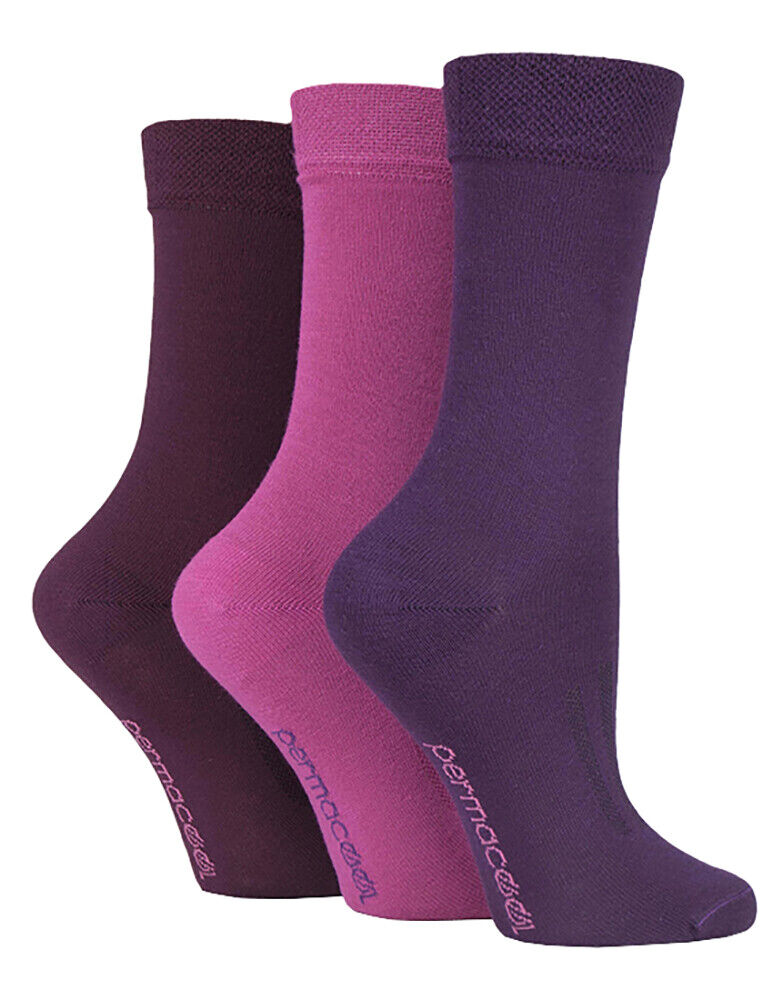 PERMA COOL 3 Pack Cooling Breathable Summer Crew Socks for Hot Feet